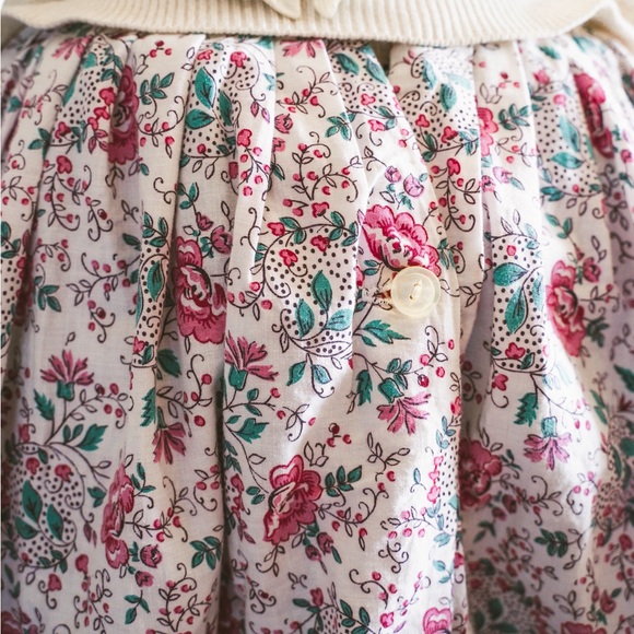 80s does 50s floral vintage cotton circle skirt - Picture 5 of 10